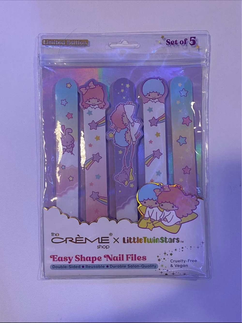 the Crème Shop x Little Twin Stars Pastel Nail File Set - Pink/Blue
